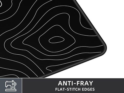 Extra Large Gaming Mouse Pad with Black Topographic, XXL Mousepad, Big Mouse Mat Desk Pad, Non Slip Keyboard Pad for Gaming Computer Laptop PC Office Desk Accessories in Saudi Arabia