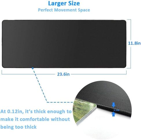 Stanaway Non-Slip Wide Long Extended Gaming Large Mouse and Keyboard Pad, Stitched Edges for 2024 (Red) in Saudi Arabia