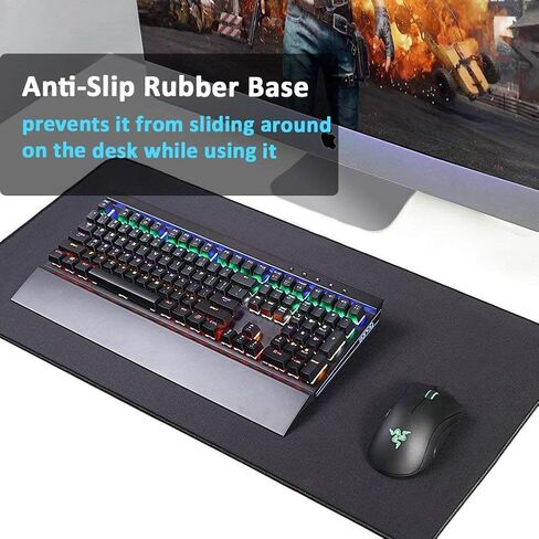 Stanaway Non-Slip Wide Long Extended Gaming Large Mouse and Keyboard Pad, Stitched Edges for 2024 (Red) in Saudi Arabia