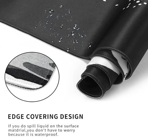 Stanaway Non-Slip Wide Long Extended Gaming Large Mouse and Keyboard Pad, Stitched Edges for 2024 (Red) in Saudi Arabia
