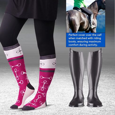 Harrison Howard 2 Pairs Premium Quality Equestrian Riding Socks for Horse Riding &Tall Boot Knee High Socks for Women in Saudi Arabia