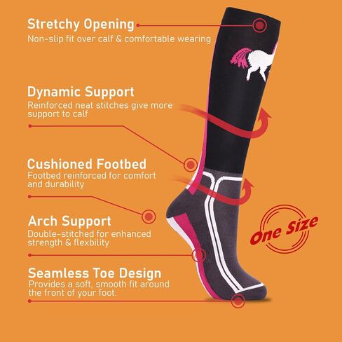 Harrison Howard 2 Pairs Premium Quality Equestrian Riding Socks for Horse Riding &Tall Boot Knee High Socks for Women in Saudi Arabia