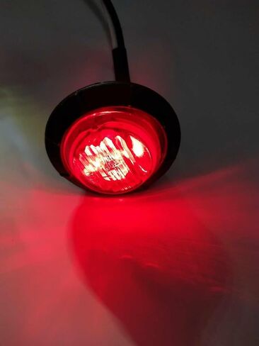 Mengbaobao MBB 1 1/4 inch Truck Bus Boat Trailer Red Side Marker Indicators Light Lamp 6 LED Rear Truck Cab Marker (Pack of 10) in Saudi Arabia