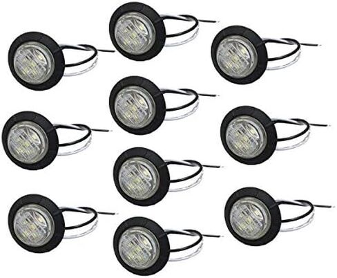 Mengbaobao MBB 1 1/4 inch Truck Bus Boat Trailer Red Side Marker Indicators Light Lamp 6 LED Rear Truck Cab Marker (Pack of 10) in Saudi Arabia