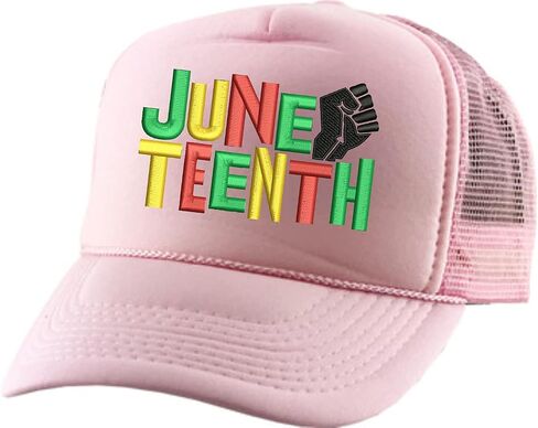 ALLNTRENDS Adult Trucker Hat Juneteenth Embroidered Freedom Day Baseball Cap Adjustable Support Mesh Back Truckers in Saudi Arabia