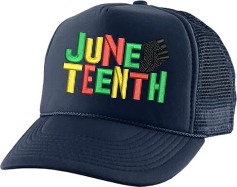 ALLNTRENDS Adult Trucker Hat Juneteenth Embroidered Freedom Day Baseball Cap Adjustable Support Mesh Back Truckers in Saudi Arabia