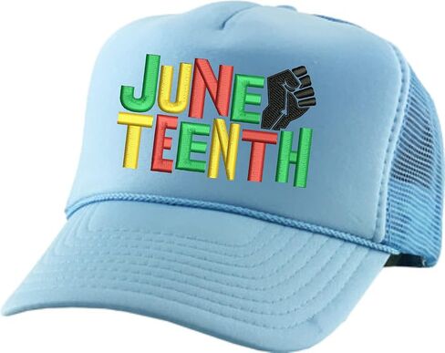 ALLNTRENDS Adult Trucker Hat Juneteenth Embroidered Freedom Day Baseball Cap Adjustable Support Mesh Back Truckers in Saudi Arabia
