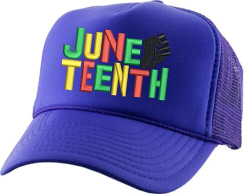 ALLNTRENDS Adult Trucker Hat Juneteenth Embroidered Freedom Day Baseball Cap Adjustable Support Mesh Back Truckers in Saudi Arabia