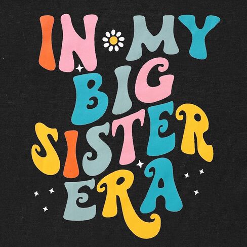 BOUTIKOME Big Sister Shirts Toddler Baby Girl in My Big Sister Era Tshirt Summer Tee Announcement Outfit Short Sleeve Top in Kuwait