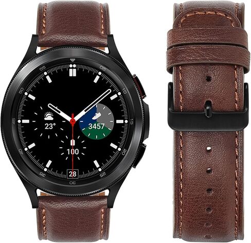 Tasikar 20mm Leather Bands Compatible with Samsung Galaxy Watch 6/5/4 Band/Watch 6 Classic 43mm 47mm/Watch 5 Pro Band, Genuine Leather Strap Bracelet for Galaxy Watch 4 Classic/Watch 3 in Saudi Arabia