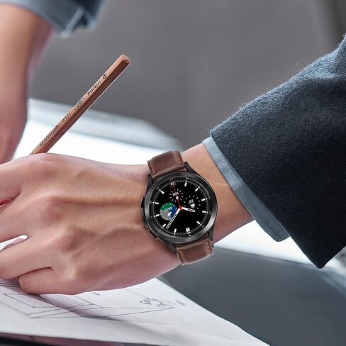 Tasikar 20mm Leather Bands Compatible with Samsung Galaxy Watch 6/5/4 Band/Watch 6 Classic 43mm 47mm/Watch 5 Pro Band, Genuine Leather Strap Bracelet for Galaxy Watch 4 Classic/Watch 3 in Saudi Arabia