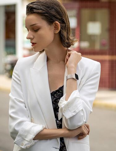 Wearlizer Compatible with Apple Watch Band Women 38mm 40mm 41mm 44mm 42mm 45mm 49mm, Dressy Stainless Steel Tassel Strap Metal Chain Bracelet for iWatch Bands Ultra SE Series 9 8 7 6 5 4 3 2 1 in Saudi Arabia