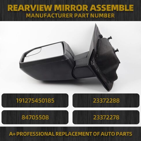 Dasbecan Side Left Mirror Compatible with 2015-2018 Ford F-150 Driver Side FL3Z17683BB FO1320522 6 Pins Power Heated LED Turn Signal in Saudi Arabia