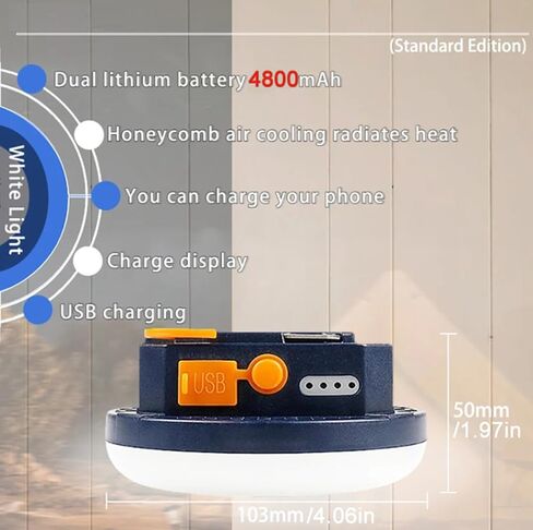 Multi-Function LED Outdoor Lights Rechargeable, 3500LM Camping Lantern with 5 Light Modes,IPX4 Waterproof Tent Light for Photography Emergency Fishing Hiking etc in Saudi Arabia