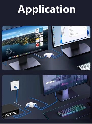 موزع إيثرنت من 1 إلى 4 سرعة عالية 1000 ميجابت في الثانية، موزع جيجابت إيثرنت، مقسم LAN مع كابل طاقة USB، مقسم RJ45 لكابل Cat5/5e/6/7/8 [4 أجهزة متصلة بالشبكة في وقت واحد] in Kuwait