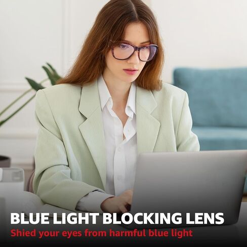 نظارات Myiaur Blue Light Blocking Fit Over للنساء، نظارات فلتر زرقاء عصرية للكمبيوتر/القراءة/التلفزيون/الهاتف/الألعاب in Kuwait