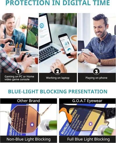Blue Light Glasses for Men Women, Blue Light Blocking, UV Protection, Blue Ray Screen Filter, Anti Glare Coating, Anti Fatigue Eyestrain, Reading Gaming Computer TV Phone, Orange in Saudi Arabia