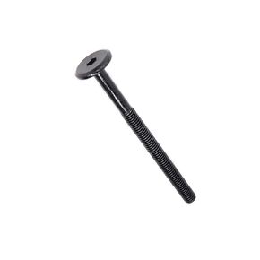 M6-1.0mm x 80mm Joint Connector Bolt, Black, 10 Pack, Half Thread 57mm
