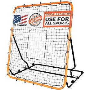 Volleyball Rebounder Net, Soccer Rebounder, Lacrosse Rebounder, Baseball Rebounder Net | Improve Pitching and Fielding Training, Spiking, Passing and Shooting Skills 4 x 4.5 Feet