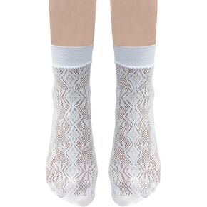 Women's Lace Socks Ankle Socks Bow Short Socks Mesh Crew Socks High Elastane Knee High Stockings for Women Girls
