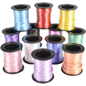 ArtCreativity Assorted Curling Ribbon Rolls, Pack of 12, Colorful Ribbons for Gift Wrapping, Hair Accessories, Centerpieces, Crafts, and Decorations, Each Roll with 60ft -12 Colors