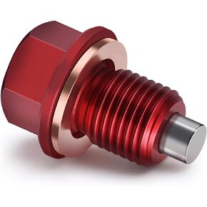 M12x1.25 Magnetic Oil Drain Plug with Neodymium Magnet and 3pcs Copper Crush Washer Compatible with Toyota,Lexus,Nissan and Infiniti(Black)