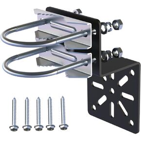Antenna Mount Heavy Duty Antenna Mast Assembly [ Without The Pole ] Weather-Resistant Pole Mount Bracket with 5 PCS Stainless Steel Screws