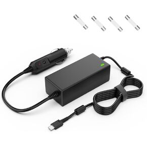 VHBW USB-C CAR Charger for Dell Latitude 5420 3520 5520 5510 7320 7520 7410 7420 9520 9510 Chromebook 3100 XPS 9370 9570 Laptop DC Adapter 90W Lenovo ThinkBook ThinkPad HP Laptop Power Adapter Cord