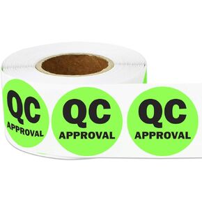 300 QC Hold Stickers, 2 x 2 Inch Quality Hold Stickers Inventory Quality Control QC Inspection Maintenance Warehouse Management Organization Labels - 1 Roll of 300