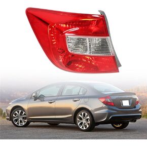 WFLNHB Left Side Tail Light Replacement for Honda Civic Sedan 2012 Driver Side Rear Brake Lamp HO2800180 33550-TR0-A01