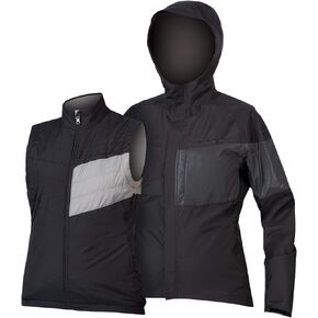 Endura Women's Urban Luminite 3 in 1 Waterproof Cycling Jacket II, Primaloft Gilet Included