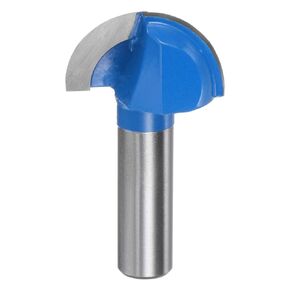 Router Bit Core Box 1/2 Shank 1-3/8 Inch Cutting Dia. Round Nose Router Bit 2 Flutes Carbide Cove Box Cutter for Carpentry Woodworking Milling Cutter Tool