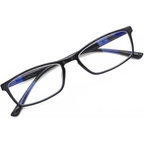 Flexible Lightweight Reading Glasses for Women Men Blue Light Blocking and UV Protection small Reader w Hard Case