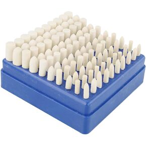100pcs Wool Felt Mandrel Mounted Grinding Polishing Buffing Wheels Polishing Accessories Set-1/8 Inch Shank
