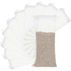 10PCS Aquarium Filter Media Bags with Zipper 3 x 8 Inch Fish Tank Filter Material Net with Fine Mesh Reusable Filter Bags for Activated Carbon Bio Filter Balls Filter Stones Ceramic Rings in Saudi Arabia