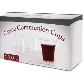 Grace Communion Cups - Box of 1000 - Plastic Disposable Fits Standard Holy Communion Trays, 0.5 fl.oz.