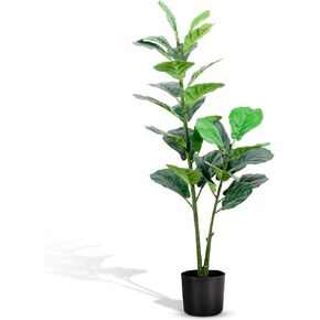 شجرة زيتون صناعية بطول 5 أقدام/150 سم نبات حرير صناعي كبير شجرة زيتون مزيفة بوعاء مع صندوق خشبي طبيعي وفاكهة نابضة بالحياة لديكور المنزل والمكتب في الأماكن المغلقة مع زارع بلاستيكي in Kuwait