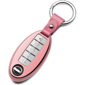 Compatible with Nissan Key Fob Cover Altima Maxima Rogue Armada Pathfinder Compatible with Infiniti Key Fob Cover Black TPU Protector Car Key Chain Holder Case Accessories