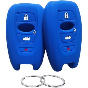 Silicone Rubber Key Fob Cover Compatible with Subaru Ascent BRZ Crosstrek Forester Impreza Legacy Outback WRX WRX STI XV Crosstrek YQ14AHC 1551A-14AHC (2014-2024)