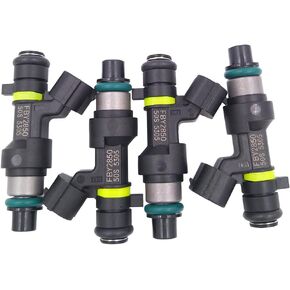 FJ1056 4pcs Set Fuel Injectors 18 Holes Nozzles Replacement for Sentra 2007-2012 NV200 2013-2017 2.0L MR20DE Cube 2009-2014 Versa 1.8L 2007-2012 MR18DE FBY2850 16600-EN200