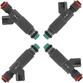 4Pcs Fuel Injectors ANGLEWIDE 12582704 Fuel Injectors Set fit for 06-07 for Chevrolet for Cobalt/Cobalt/HHR, 06-08 for Chevrolet for Malibu, 06-07 for Pontiac for G6/ Solstice, 12 Holes