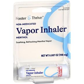 Foster & Thrive Vapor Inhaler, Portable, On-The-Go, Non-Medicated Nasal Decongestant Inhaler, Quick Refreshing Relief for Allergy, Cold, & Sinus, 0.007 oz (Pack of 1)