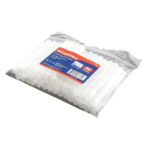 WORKPRO W133360 Hot Glue Gun Sticks 4 In. Long 0.43 In. Dia. Crystal Clear (50 Pack)