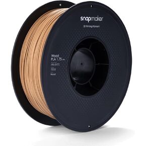Snapmaker Filament PLA 1.75 mm, PLA Filament Wood Filament for 3D Printers, -0.05mm 0.75kg /Spool, Wood-Like Color