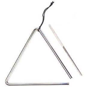 DD 7" Chrome Music Percussion Triangle, Striker & Case New!