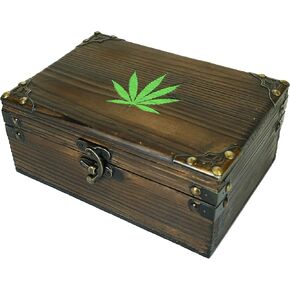 Carina's Collection Solid Stash Woodburned Weed stash Vintage Style Wooden Storage Keepsake Box in Saudi Arabia
