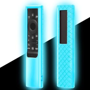 Case Compatible with Samsung Smart TV Remote Control 2021/2022, Remote Cover for Samsung Solar Cell Remote BN59-01357 BN59-01385 BN59-01265A Universal Silicone Skin Sleeve Glow in The Dark Green