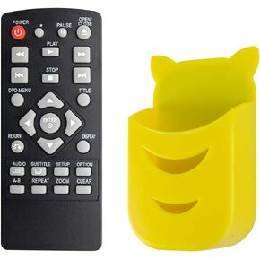 Replacement Remote Control for LG DP132 DP132NU DVD Player Remote Control for All LG DVD Player with Remote Control Holder, Universal Remote for LG COV31736202 DVD Remote with Remote Holder (Yellow)