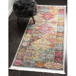 Unique Loom Baracoa Collection Area Rug - Marta (4' 3" x 6' 1" Rectangle, Multi/ Burgundy)