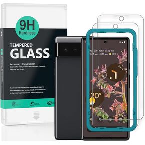Screen Protector For Google Pixel 6[2 Pack],9H Hardness Tempered Glass,Easy to Install,Bubble Free